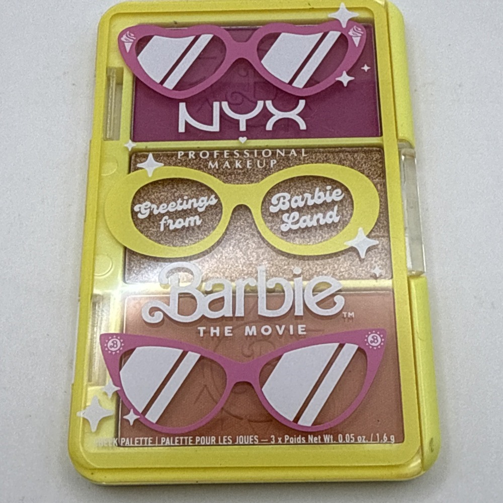 NYX Professional Makeup Limited Edition Barbie On The Go Cheek Palette .04oz New